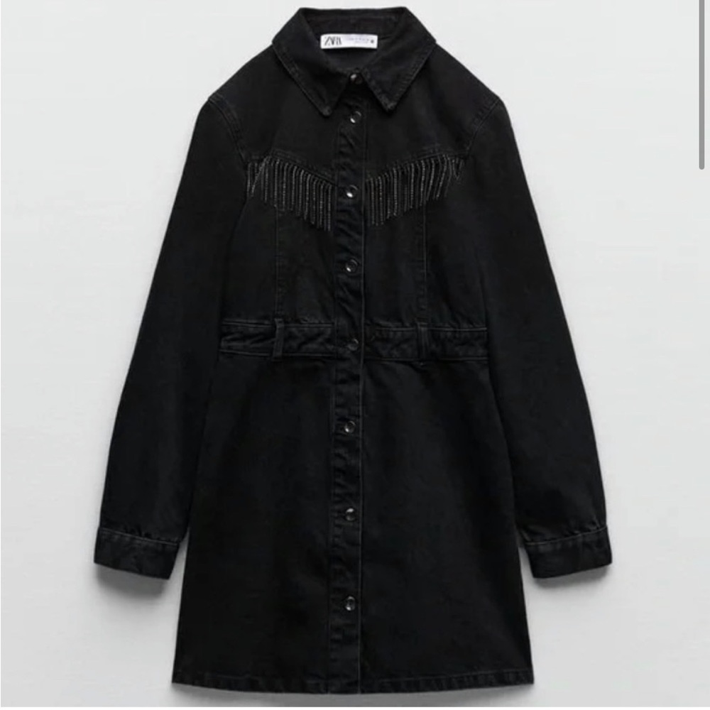 Zara Western Denim Dress